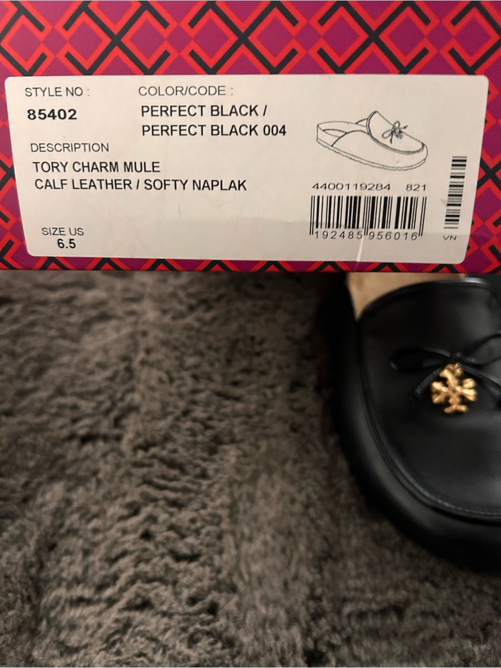 Tory Burch women Black Leather Moccasin Slippers - Picture 2 of 2